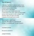 Part Of Speech - Part Of Speech Poem by Joseph Brodsky