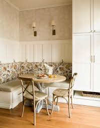 Cottage Breakfast Nook Features An L Shaped Built In Banquette With Storage Drawers Adorned With Luxur Kitchen Nook Kitchen Corner Bench Cottage Dining Rooms