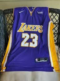 The lakers will wear kb jersey patches, with bryant's initials both of his jersey numbers integrated into the court design. Lebron James Lakers Jersey Authentic Ebay