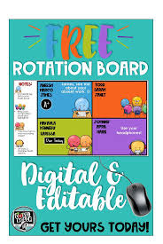 Yes This Is Totally Free And Awesome It S Editable Too So That You Can Change It To Meet The Ne Math Center Rotations Center Rotation Charts Center Rotations