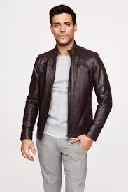 Shop The Runway Leather Jacket Outfit Men Business Casual Men Brown Leather Jacket Outfit