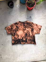 Maybe you would like to learn more about one of these? Bleached Black Tee Crop Top Bleach Dye T Shirt Tie Dye Etsy
