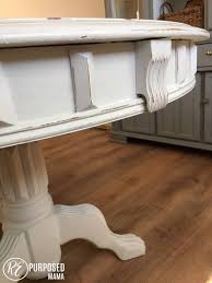 A removable leaf extends this 66'' w table to 84'' w, so it can comfortably seat up to eight. Diy Farmhouse Dining Table Makeover A Well Purposed Woman