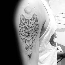 90 Geometric Wolf Tattoo Designs For Men Manly Ink Ideas Tattoos For Guys Tattoo Designs Men Geometric Wolf Tattoo