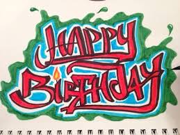 How To Draw Happy Birthday In Graffiti Youtube