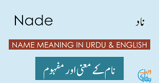 Certified organic, grass fed, song bird. Nade Name Meaning In Urdu Ù†Ø§Ø¯ Nade Meaning Muslim Boy Name
