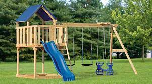 Most backyard swing sets are made of either wood, metal or plastic. Wooden Backyard Playsets Dutch Country Furniture In Laurel De
