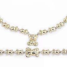 This Necklace And Bracelet Set Is So Fresh And Exciting It Is A Genuine 5 10kt Y Sterling Silver Necklace Pendants Silver Earrings Online Silver Rings Simple
