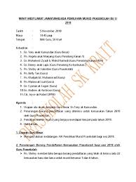 Assalamuailaikum dan salam 1malaysia negaraku, guru besar sjk / sk daerah padawan sila muat turun surat siaran dan borang berikut untuk tindakan selanjutnya Minit Mesyuarat