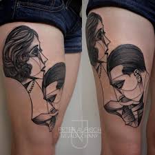 Was kinda heartbroken to see it recently bashed on a tattoo critique blog that i really like, but still reckon that this rocks. Peter Aurisch Cubism Lives New School Tattoos