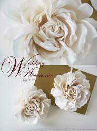 訂製系列 白色系新娘頭花花飾 flower accessories fabric flower brooch fabric flowers