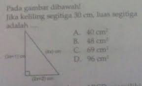 Sebuah segitiga sama sisi kelilingnya 69 cm panjang sisinya adalah. Jika Keliling Segitiga 30 Cm Luas Segitiga Adalah Brainly Co Id