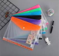 Hesroicy 11-hole A4 File Bag Set - 6 Pcs Loose-leaf PP Plastic Snap Button  File Pockets, Ideal for Teachers
