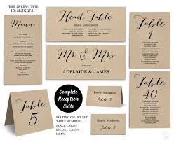 printable wedding seating chart template plus table numbers