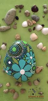 Painted Rock Mandala Inspired Design Natural Home Decor Etsy Mandala Inspired Design Painted Rocks Mandala Painted Rocks