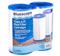 Bluescape Type A/C Pool Filter Cartridge 2-Pack, White, Adults