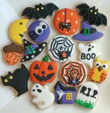 Halloween Sugar Cookies Mini Or Large Decorated With Royal Icing Hallowe Halloween Cookies Decorated Halloween Sugar Cookies Decorated Halloween Sugar Cookies