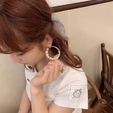 hoop pearl mia minne powered by base ピアス 大ぶり イヤリング ピアス