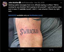 — john mcafee (@officialmcafee) november 7, 2018. Jim Osman On Twitter This Mcafee Https T Co Zd6erc1hkm Twitter