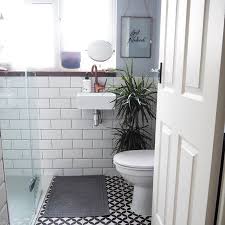 Black And White Bathroom Floor Tiles Uk Bertie Black White Feature Floor Tiles 33x33cm Bathroom Wall Tile Slate Bathroom Bathroom Feature Wall
