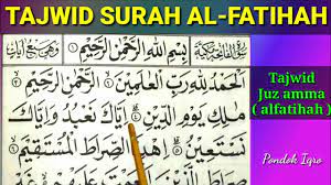 Untuk yang di berikan tanda hijau tajwidnya adalah mad lazim mustaqol kilmi. Tajwid Surah Al Fatihah Bacaan Tajwid Surah Al Fatihah Youtube