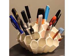 Honeycomb Desk Organizer Pen Holder Pencil Holder Planner Etsy Wood Pencil Holder Desk Organization Planner Pens Holder