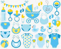 Baby Boy Clipart Blue Baby Boy Clip Art Scrapbook Etsy In 2021 Baby Shower Clipart Baby Girl Clipart Baby Clip Art