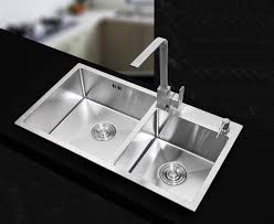 Waste coupling and a double bowl connector are included in the. 730 400 220mm Stainless Steel Undermount Kitchen Sinks Sets Double Bowl Drawing Double Drainer Handmade Seamless Welding Sink Undermount Kitchen Sink Kitchen Sinkkitchen Sink Set Aliexpress