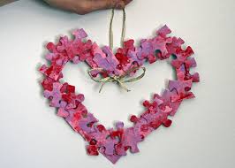 Our puzzles are high quality, affordable and have a fast turnaround. Puzzle Piece Heart Wreath
