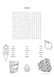 Bananas, grapes, strawberries, melons, and…. Food Wordsearch English Esl Worksheets For Distance Learning And Physical Classrooms