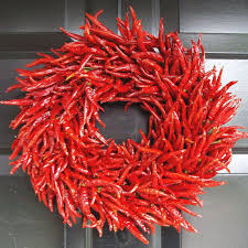 Organic Red Chili Pepper Wreath Wreaths Red Chili Peppers Southwest Decor