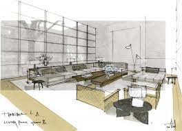 Drawing interior paint brushes perspective art drawings buildings abstract bedroom search illustration. View The Beautiful Drawings Of Design Talents Who Still Work By Hand Architectural Digest