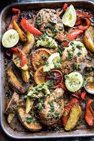 Sheet Pan Cuban Chicken With Citrus Avocado Salsa Video Half Baked Harvest Recipe Sheet Pan Recipes Recipes Sheet Pan Dinners