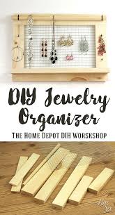Wall Mounted Diy Jewelry Organizer I Built At One Of The Home Depots Do It Herself Worskh Jewelry Organizer Diy Wall Jewelry Organizer Wall Jewelry Storage Diy