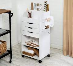 These are perfect for the living room or den or you could personalize them with letters and use them in bedrooms. Crafts Supplies Rolling Storage Cart Pottery Barn