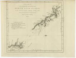 Nsw ) is een deelstaat van australië, de hoofdstad is sydney. Kaart Van Een Gedeelte Van De Kust Van Nieuw Zuid Wales Cook 1803 Ebay