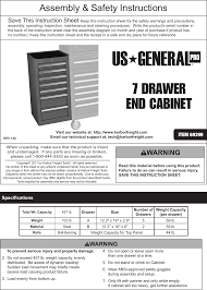 This super tough industrial end cabinet is a perfect addition to your roller tool chest. Harbor Freight 18 In 7 Drawer Glossy Red End Cabinet For Roller Tool Chest Product Manual