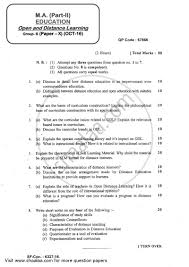 Cbse class 10 english exam pattern 2021 includes details of the question paper design and evaluation scheme for the upcoming cbse class 10 board exam 2021. Open And Distance Learning 2016 2017 Ma Education Idol Correspondence Part 2 Question Paper With Pdf Download Shaalaa Com
