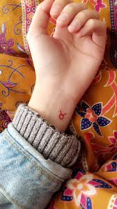 But despite being patient, if they are angry, people with the taurus zodiac can be very emotional and run amok like a bull. My Red Ink Taurus Tat Wristtattoo Cute Redinktattoo Taurus Tattoos Tinytattoo Taurus Tattoos Red Ink Tattoos Red Tattoos
