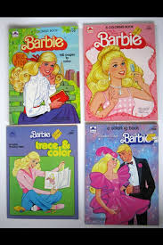 Vintage 80s Barbie Coloring Books I Fully Intend On Using Up All The Yellow Because There Will Be Soooo Much Hair Barbie Books Barbie Coloring Coloring Books