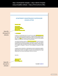 We are looking to employ a maintenance supervisor with an outstanding knowledge of building trades, cleaning procedures and maintenance. Apartment Maintenance Supervisor Cover Letter Template Free Pdf Google Docs Word Apple Pages Template Net Cover Letter Template Free Cover Letter Template Lettering