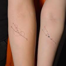 Matching Taurus Constellation Couple Tattoo Constellation Couple Matching Starconstell In 2020 Taurus Tattoos Taurus Constellation Tattoo Couple Tattoos
