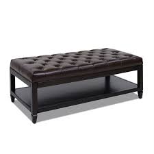#brownottoman #175 asense fabric rectangle tufted lift top storage ottoman bench, footstool #brownottoman #296865 christopher knight home 296865 sheffield pu brown tufted storage. Sylvan Farmhouse Tufted Cocktail Storage Ottoman Vintage Brown Faux Leather 85660 Mfr