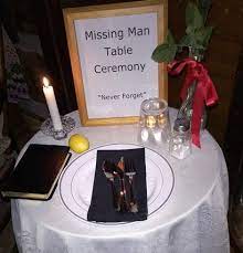 Last year was the first time the restaurant took part in the tradition. Missing Man Table Ceremony Ann M Wolf