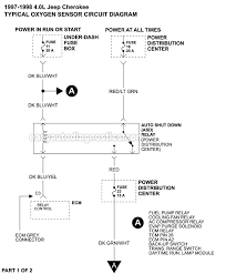 Jeep grand cherokee wj electrical wiring diagram. Oxygen Sensor Circuit Wiring Diagram 1997 1998 4 0l Jeep Cherokee