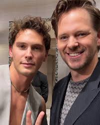 Cooper Koch and Thomas Pierce at the Giorgio Armani Pre-Oscar Celebration