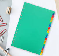 A4 Plastic Binder Index Dividers Classification Paging Separation Color  Paper Print 10/12/21 Pages File Folder Accessories