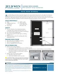 Removing a sliding glass door just got easier. Vinyl Sliding Patio Door Reversal Indd Jeld Wen