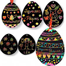 Oeufs De Paques En Carte A Gratter Bricolage Facile Tete A Modeler Bricolagefacileenfant Easter Egg Art Easter Crafts Easter Art