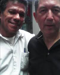 Acá con el actor Froilán Rivero, quien personifico al policía Landa en la  película "Papita, Maní, Tostón" obra cinematográfica venezolana de comedia  escrita y dirigida por Luis Carlos Hueck. Protagonizada por Juliette